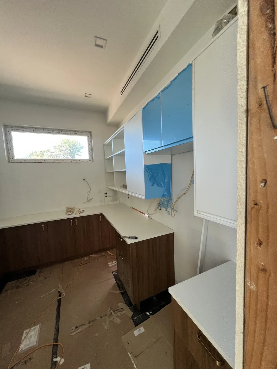 Two-Tone Walnut & White Kitchen